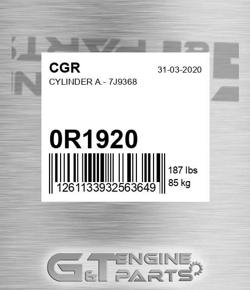 0R1920 Cylinder A.- 7j9368