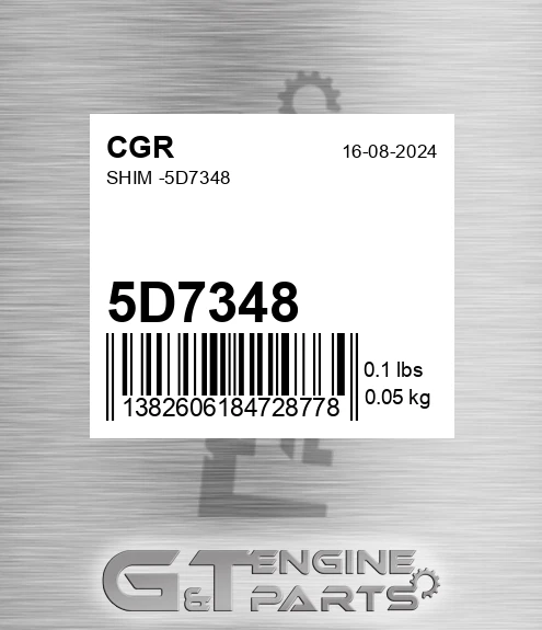 5D7348 CGR Shim -