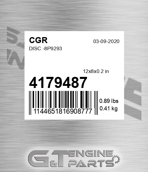 4179487 Disc -8p9293 for CGR