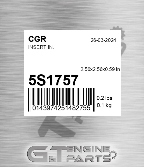 5S1757 CGR Insert In.