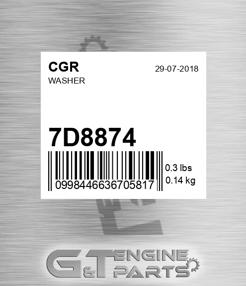 7D8874 Washer