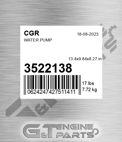 3522138 CGR Water Pump