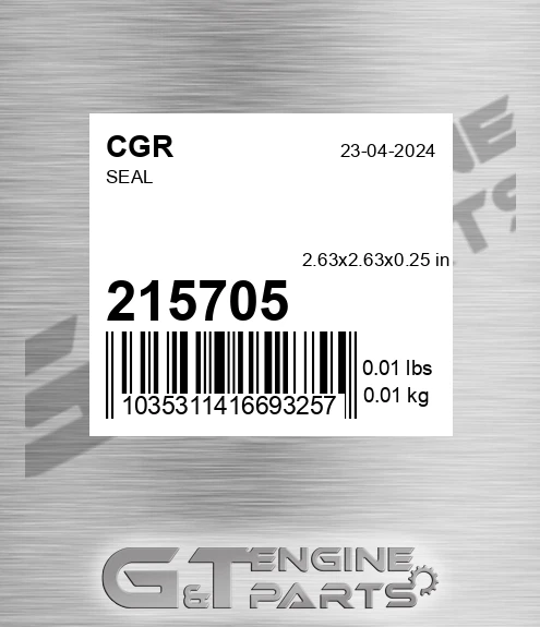 215705 CGR Seal