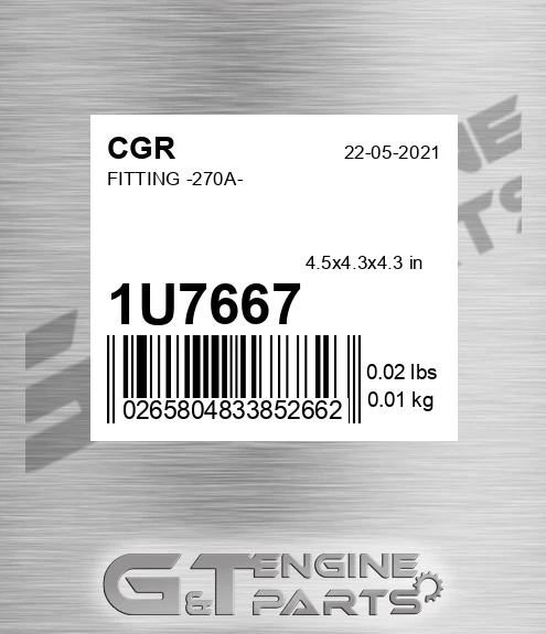 1U7667 CGR Fitting -270a-