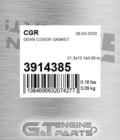 3914385 Gear Cover Gasket