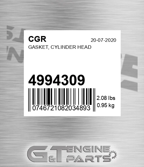 4994309 CGR Gasket, Cylinder Head
