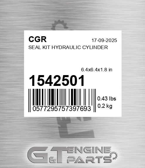 1542501 Seal Kit Hydraulic Cylinder