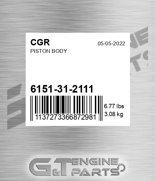 6151-31-2111 Piston Body for CGR