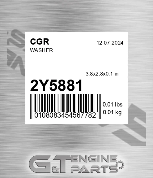 2Y5881 Washer