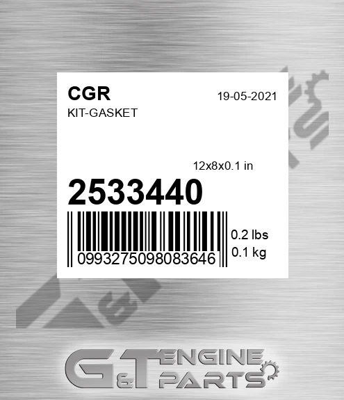 2533440 CGR Kit-gasket