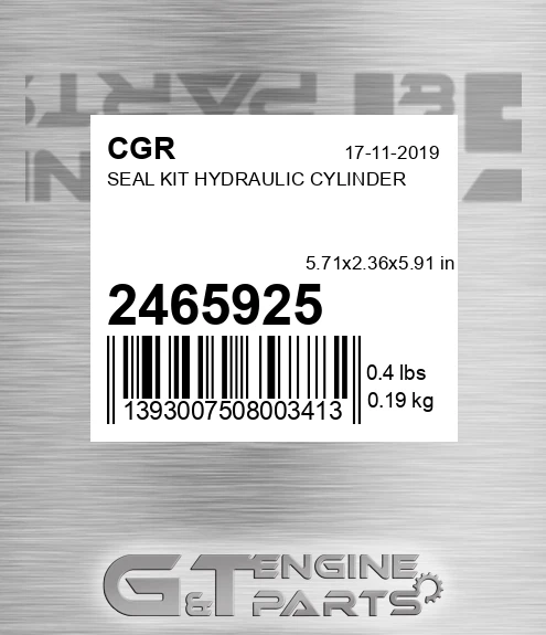 2465925 Seal Kit Hydraulic Cylinder for CGR