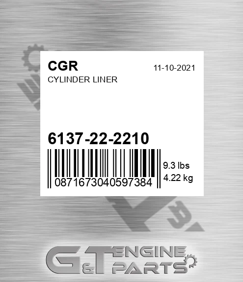 6137-22-2210 Cylinder Liner