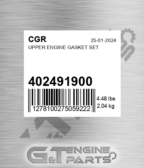 402491900 Upper Engine Gasket Set
