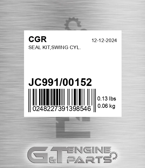 JC991/00152 Seal Kit,swing Cyl.