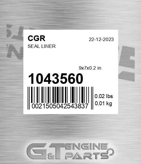 1043560 CGR Seal Liner