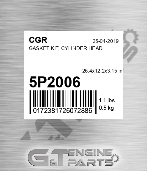 5P2006 Gasket Kit, Cylinder Head