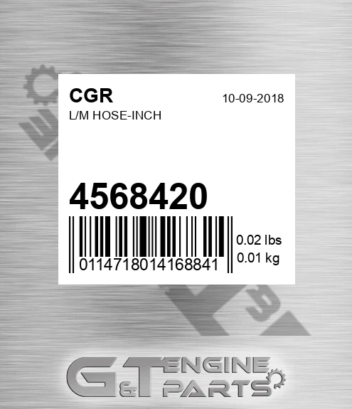 4568420 L/m Hose-inch