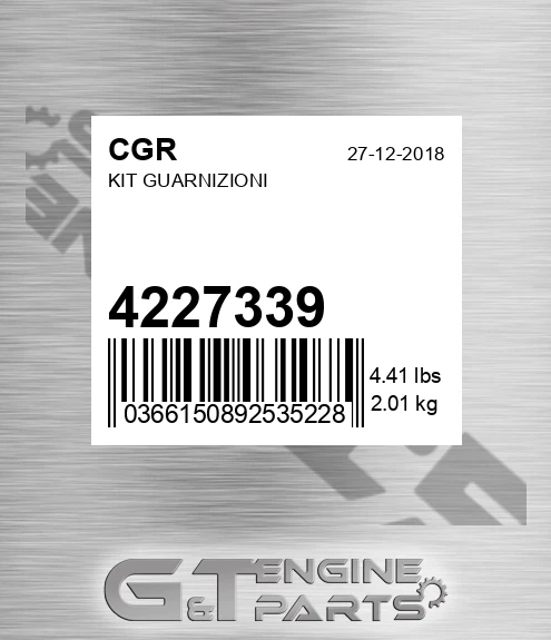 4227339 Kit Guarnizioni