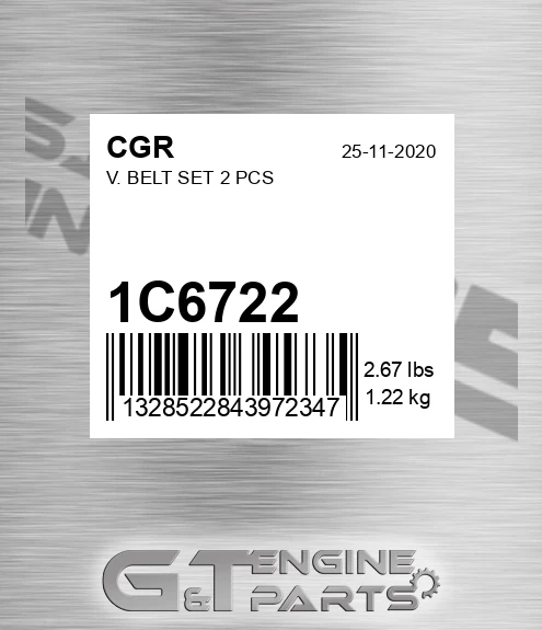 1C6722 V. Belt Set 2 Pcs for CGR