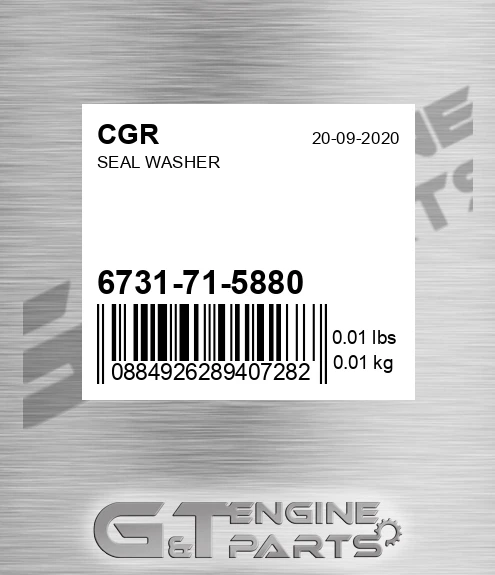 6731-71-5880 Seal Washer for CGR