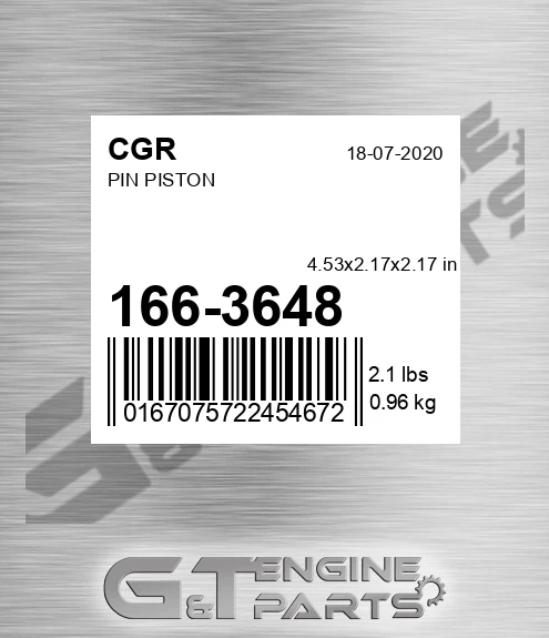 166-3648 CGR Pin Piston