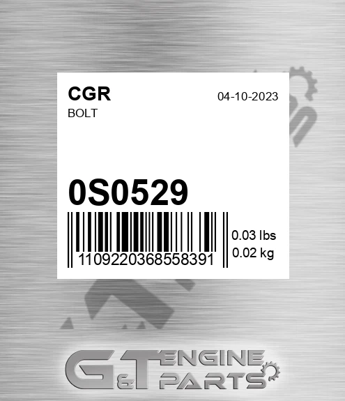 0S0529 CGR Bolt