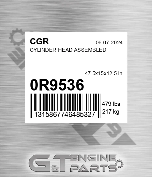 0R9536 Cylinder Head Assembled
