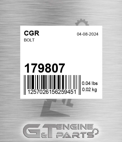 179807 Bolt