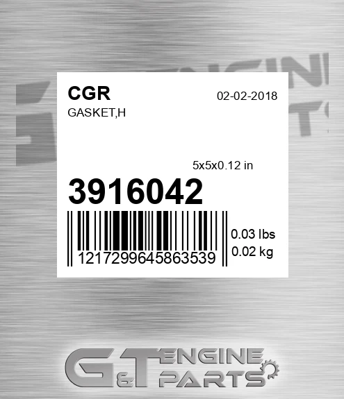 3916042 Gasket,h