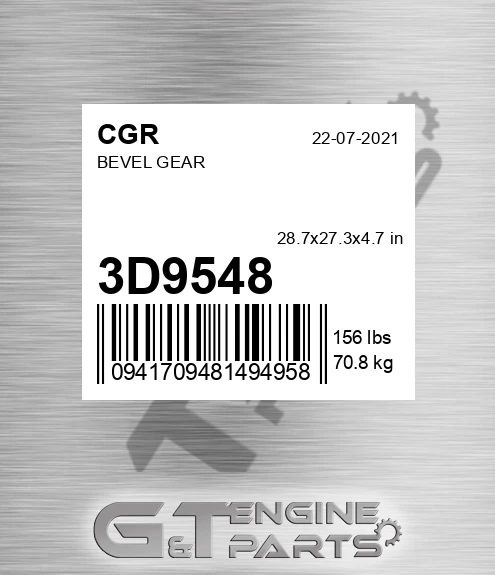 3D9548 Bevel Gear