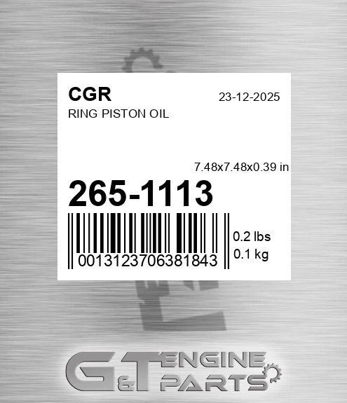 265-1113 Ring Piston Oil