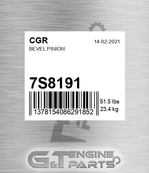 7S8191 Bevel Pinion