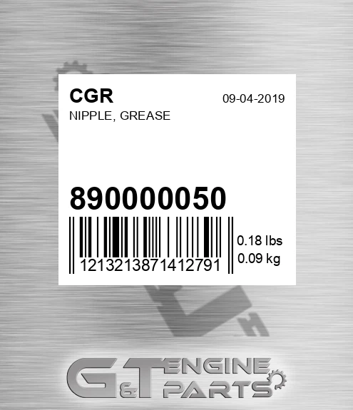 890000050 Nipple, Grease