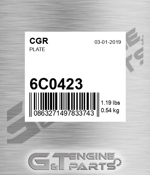 6C0423 Plate for CGR