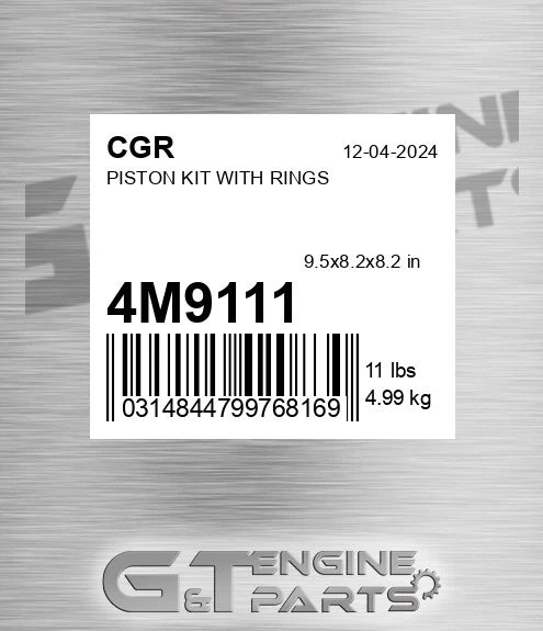 4M9111 CGR Piston Kit With Rings