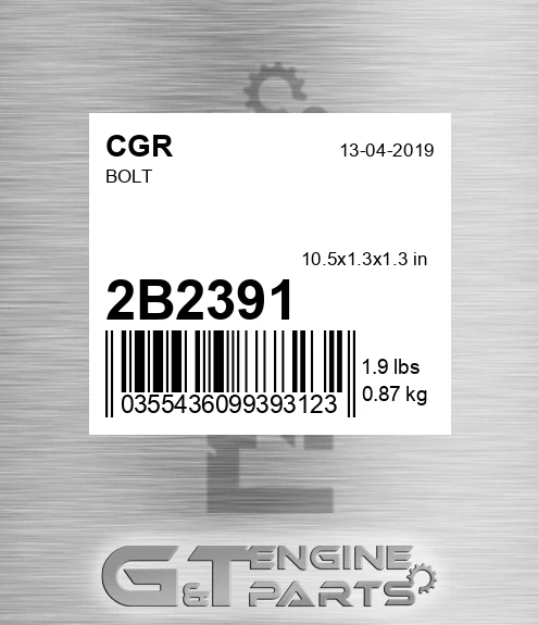 2B2391 CGR Bolt