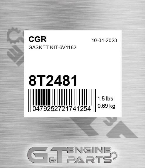 8T2481 CGR Gasket Kit-6v1182
