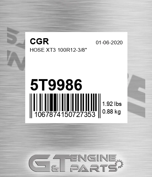5T9986 CGR Hose Xt3 100r12-3/8"