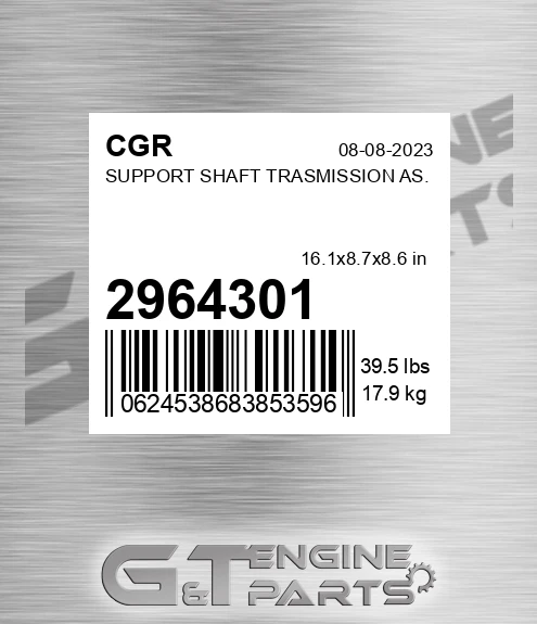 2964301 CGR Support Shaft Trasmission As.