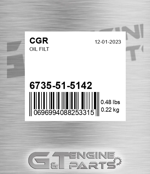 6735-51-5142 Oil Filt for CGR