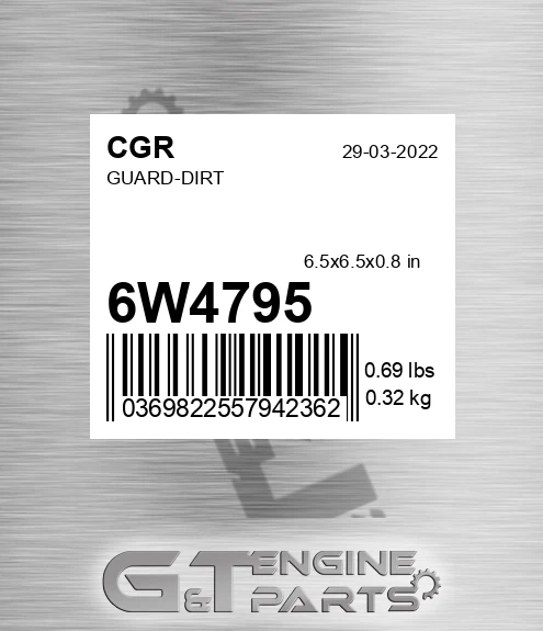 6W4795 CGR Guard-dirt
