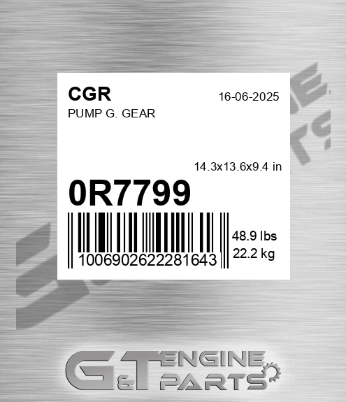 0R7799 Pump G. Gear