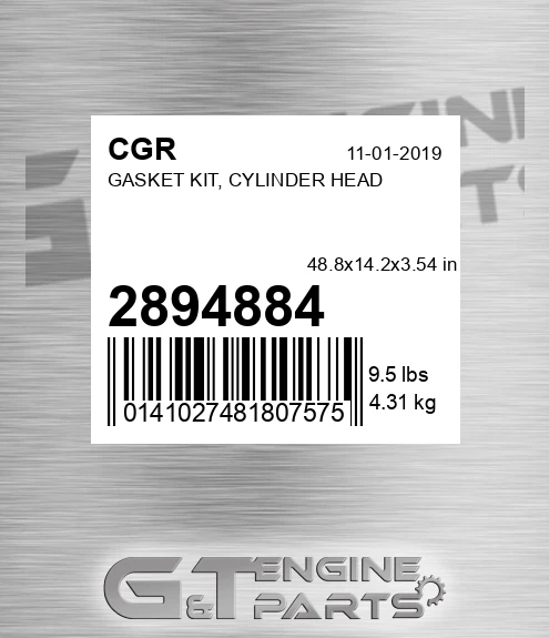 2894884 Gasket Kit, Cylinder Head