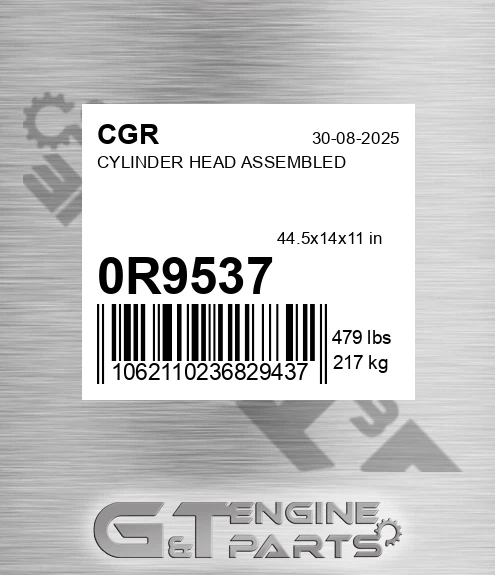 0R9537 Cylinder Head Assembled
