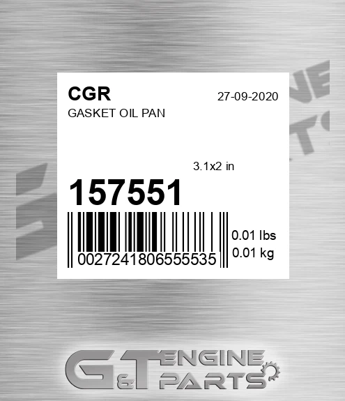 157551 Gasket Oil Pan