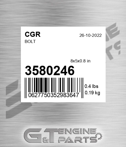 3580246 CGR Bolt