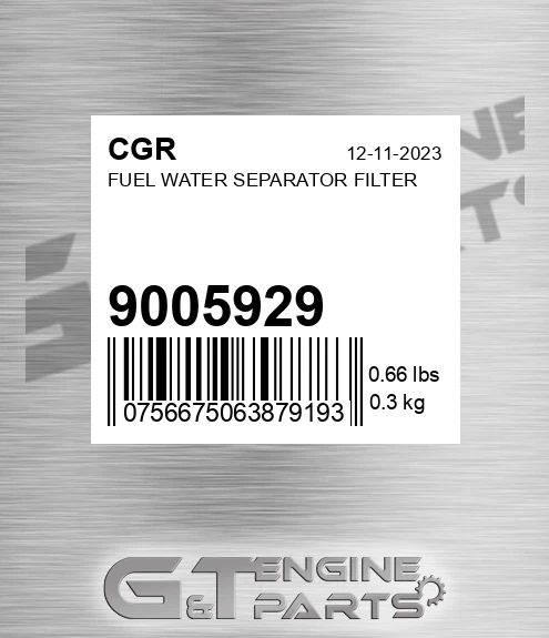 9005929 CGR Fuel Water Separator Filter