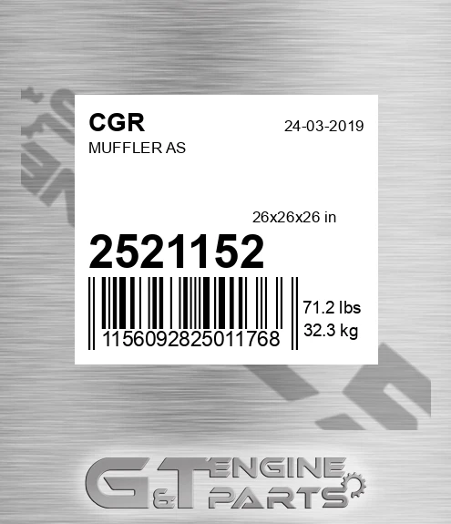 2521152 CGR Muffler As