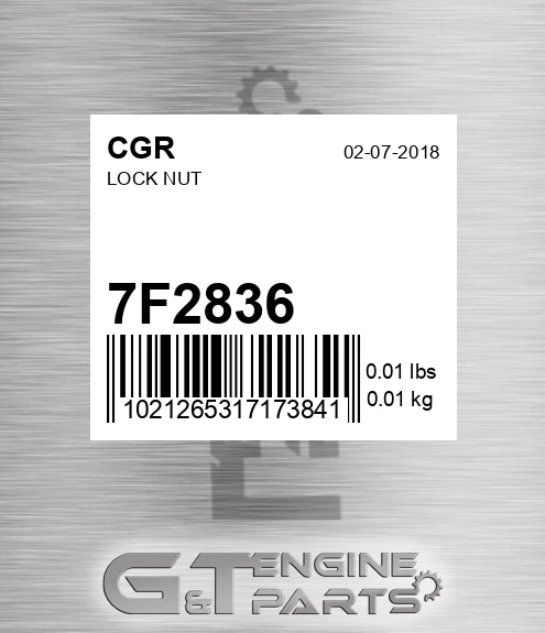 7F2836 Lock Nut