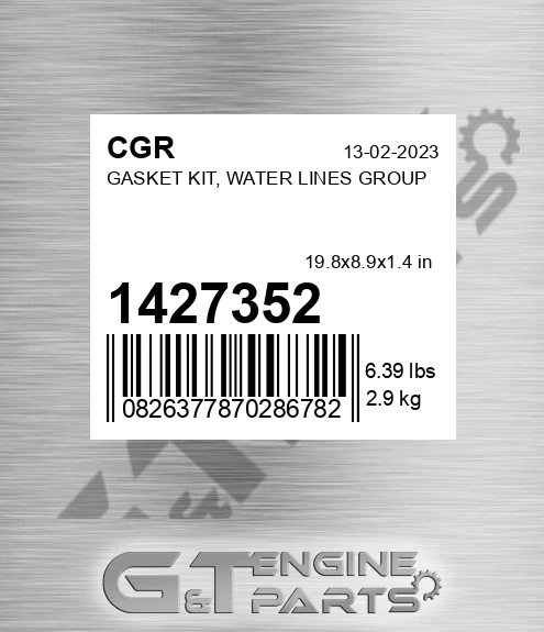 1427352 Gasket Kit, Water Lines Group